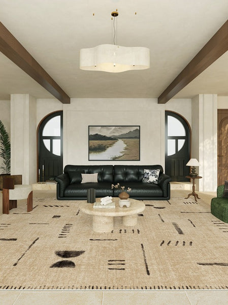 Modern Rugs under Dining Room Table, Contemporary Abstract Rugs Next to Bed, Geometric Modern Carpets for Office, Large Modern Rugs for Living Room-Paintingforhome