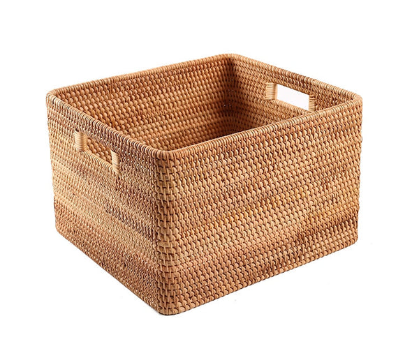 Large Storage Basket for Living Room, Kitchen Storage Baskets, Woven Storage Basket for Shelves, Rattan Storage Baskets for Toys-Paintingforhome