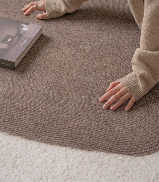 Elegant Modern Area Rugs under Sofa, Dining Room Floor Rugs, Abstract Contemporary Rugs for Bedroom, Mid Century Area Rugs for Living Room-Paintingforhome