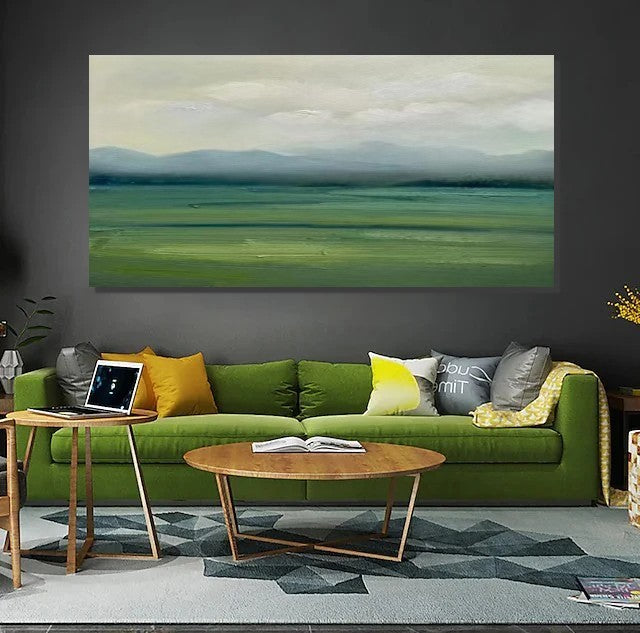 Abstract Landscape Acrylic Paintings, Hand Painted Wall Art Paintings, Contemporary Canvas Artwork, Abstract Wall Art Paintings, Modern Art for Dining Room-Paintingforhome