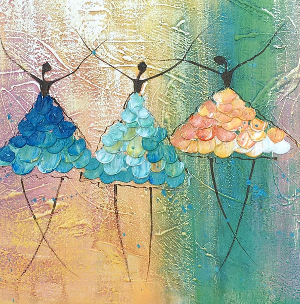 Simple Wall Art Ideas for Living Room, Ballet Dancer Painting, Large Acrylic Painting, Custom Canvas Painting, Modern Abstract Painting