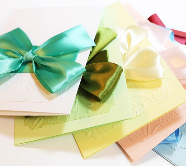 Unique Anniversary Greeting Card to Lovers, Beautiful Valentine's Day Greeting Card, Creative Birthday Greeting Card, Bowknot Greeting Cards, Original Handmade Wedding Greeting Card-Paintingforhome