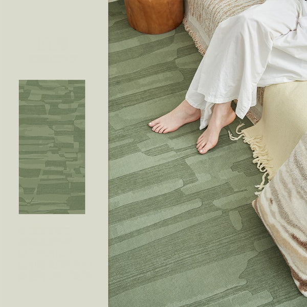 Modern Rug Ideas for Living Room, Green Modern Rugs under Sofa, Abstract Contemporary Rugs for Bedroom, Dining Room Floor Rugs-Paintingforhome