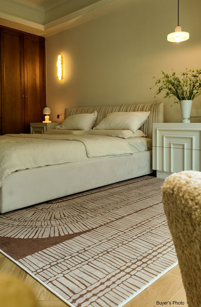 Modern Rugs under Dining Room Table, Mid Century Geometric Carpets, Contemporary Modern Rugs Next to Bed, Abstract Modern Rugs for Living Room-Paintingforhome