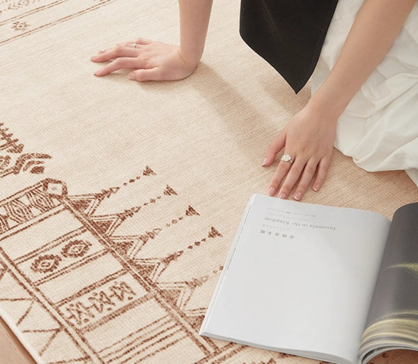 Contemporary Modern Rugs Next to Bed, Modern Rugs under Dining Room Table, Geometric Modern Carpets for Office, Abstract Modern Rugs for Living Room-Paintingforhome