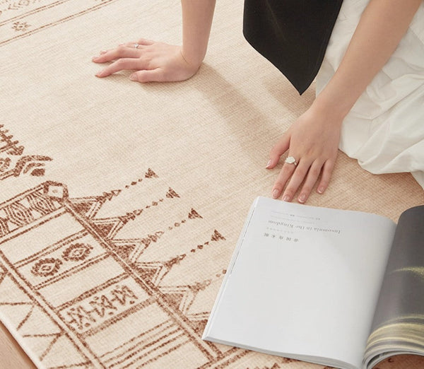 Contemporary Modern Rugs Next to Bed, Modern Rugs under Dining Room Table, Geometric Modern Carpets for Office, Abstract Modern Rugs for Living Room-Paintingforhome