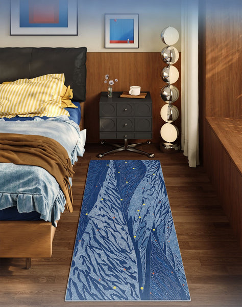 Geometric Modern Rugs under Dining Room Table, Contemporary Modern Rugs Next to Bed, Abstract Area Rugs for Living Room, Modern Carpets for Office-Paintingforhome