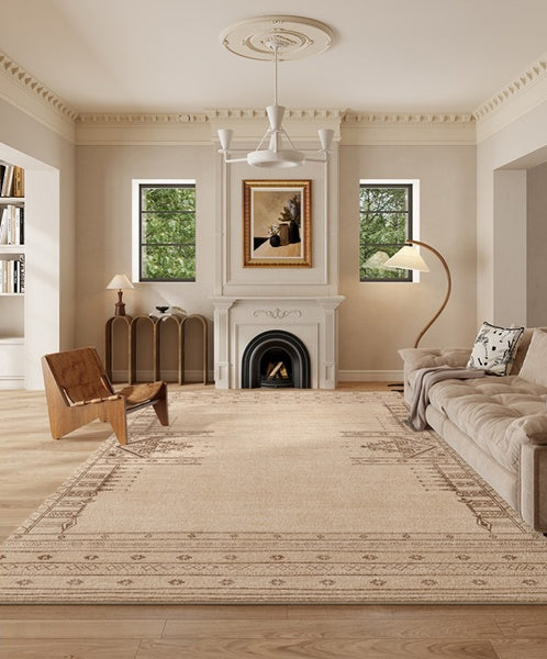 Contemporary Modern Rugs Next to Bed, Modern Rugs under Dining Room Table, Geometric Modern Carpets for Office, Abstract Modern Rugs for Living Room-Paintingforhome