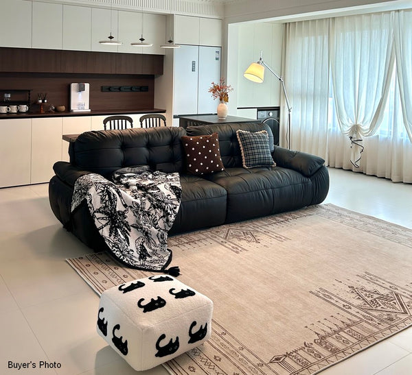 Contemporary Modern Rugs Next to Bed, Modern Rugs under Dining Room Table, Geometric Modern Carpets for Office, Abstract Modern Rugs for Living Room-Paintingforhome