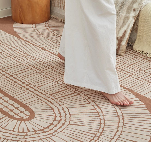 Modern Rugs under Dining Room Table, Mid Century Geometric Carpets, Contemporary Modern Rugs Next to Bed, Abstract Modern Rugs for Living Room-Paintingforhome