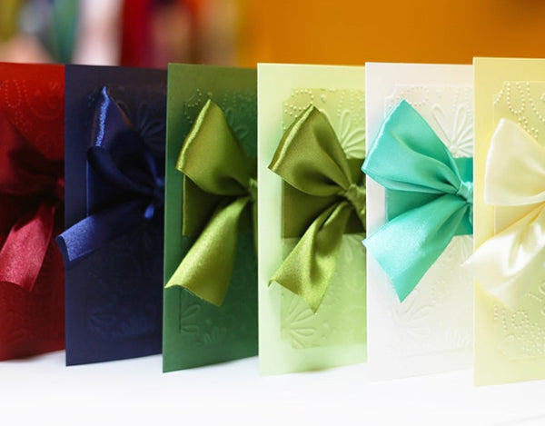 Unique Anniversary Greeting Card to Lovers, Beautiful Valentine's Day Greeting Card, Creative Birthday Greeting Card, Bowknot Greeting Cards, Original Handmade Wedding Greeting Card-Paintingforhome