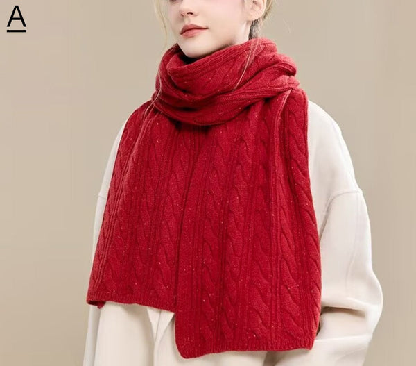 Christmas Gifts for Her, Holiday Scarf, Winter Wool Scarf, Warm Winter Scarf, Cold Weather Scarf, Fashion Scarf, Soft Cashmere Scarf for Women, Elegant Wool Scarves-Paintingforhome