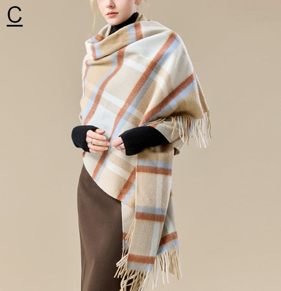 Large Wool Scarf, Winter Shawl, Christmas Holiday Gift, Evening Wrap, Winter Shawl, Elegant Shawl, Warm Cape, Cold Weather Scarf, Fashion Scarf, Oversized Scarf-Paintingforhome