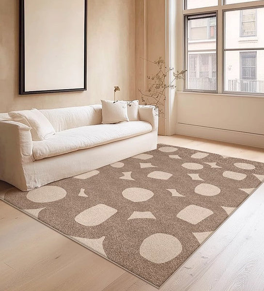 Living Room Modern Area Rug, Large Area Rugs for Office, Contemporary Area Rugs under Sofa, Bedroom Modern Floor Rugs-Paintingforhome