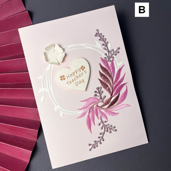 Creative Teacher's Day Greeting Card, Beautiful Greeting Cards, Embroidery Greeting Cards, Original Handmade Embroidery Greeting Cards-Paintingforhome