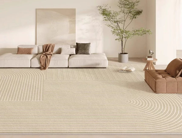 Oversized Modern Rug for Living Room, Soft Bedroom Floor Rugs, Extra Large Modern Rugs for Living Room, Geometric Contemporary Rugs for Dining Room-Paintingforhome