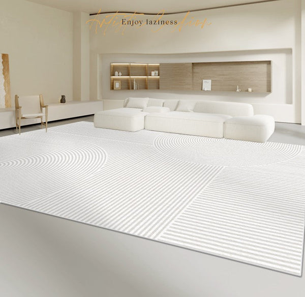 Thick Modern Rugs for Living Room, Abstract Geometric Modern Rugs, Simple Modern Rugs for Bedroom, Modern Rugs for Dining Room-Paintingforhome