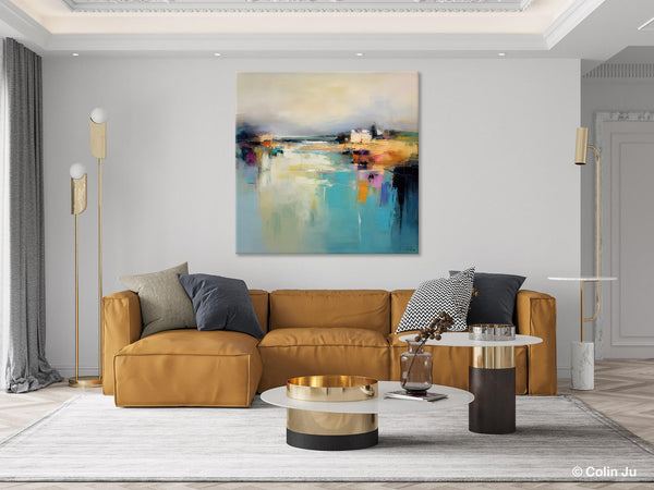 Abstract Landscape Painting on Canvas, Extra Large Original Artwork, Large Paintings for Bedroom, Oversized Contemporary Wall Art Paintings-Paintingforhome