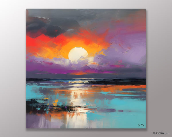 Large Landscape Painting for Living Room, Original Abstract Landscape Wall Art, Landscape Canvas Art, Hand Painted Canvas Paintings-Paintingforhome