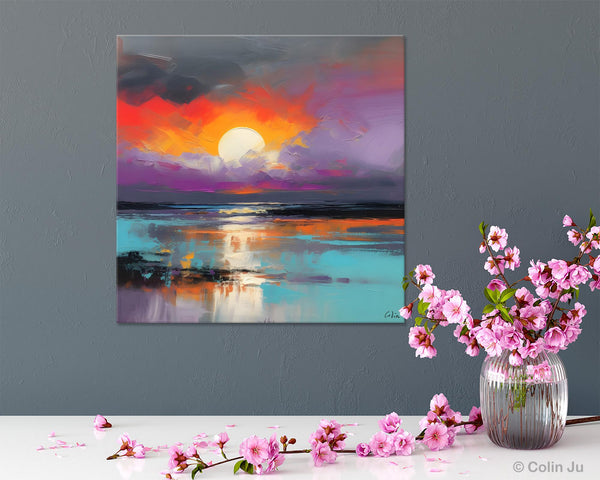 Large Landscape Painting for Living Room, Original Abstract Landscape Wall Art, Landscape Canvas Art, Hand Painted Canvas Paintings-Paintingforhome