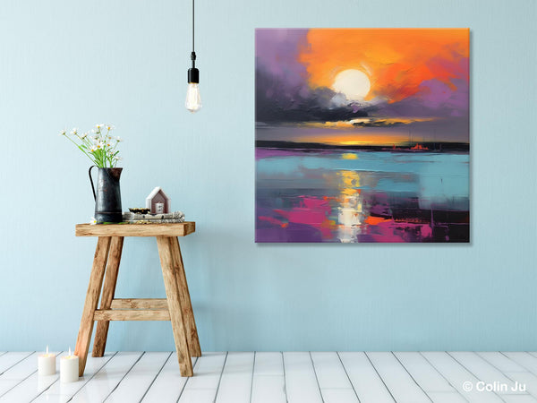 Abstract Landscape Artwork, Landscape Painting on Canvas, Hand Painted Canvas Art, Contemporary Wall Art Paintings, Extra Large Original Art-Paintingforhome