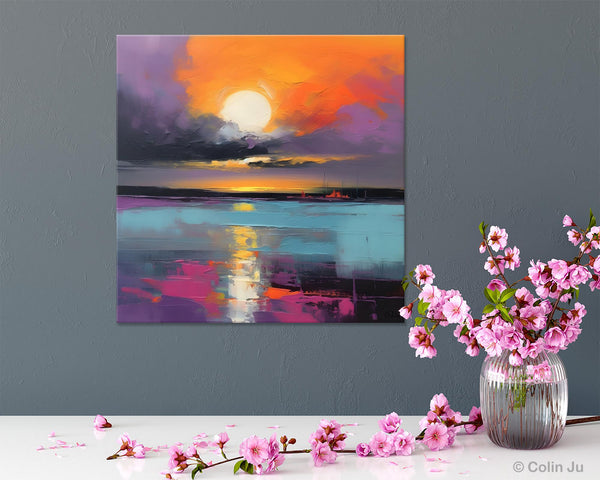Abstract Landscape Artwork, Landscape Painting on Canvas, Hand Painted Canvas Art, Contemporary Wall Art Paintings, Extra Large Original Art-Paintingforhome