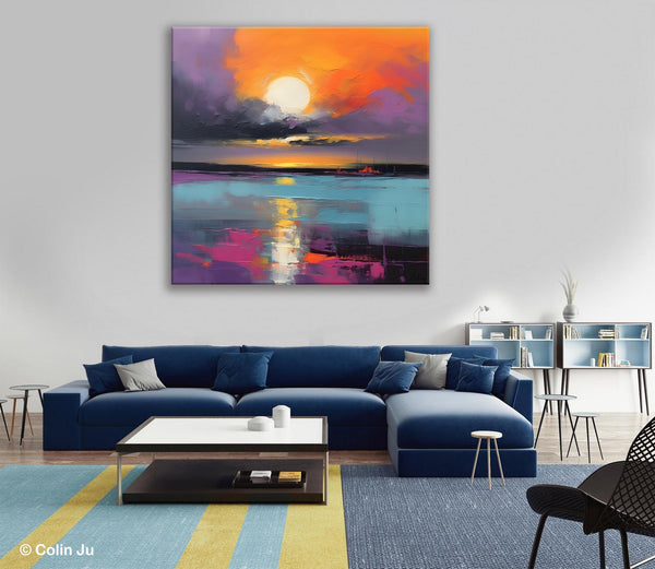 Abstract Landscape Artwork, Landscape Painting on Canvas, Hand Painted Canvas Art, Contemporary Wall Art Paintings, Extra Large Original Art-Paintingforhome