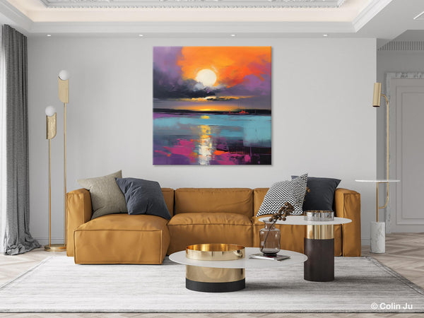 Abstract Landscape Artwork, Landscape Painting on Canvas, Hand Painted Canvas Art, Contemporary Wall Art Paintings, Extra Large Original Art-Paintingforhome