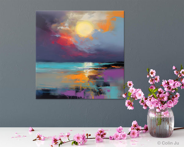 Abstract Landscape Paintings, Simple Wall Art Ideas, Original Landscape Abstract Painting, Large Landscape Canvas Paintings, Buy Art Online-Paintingforhome