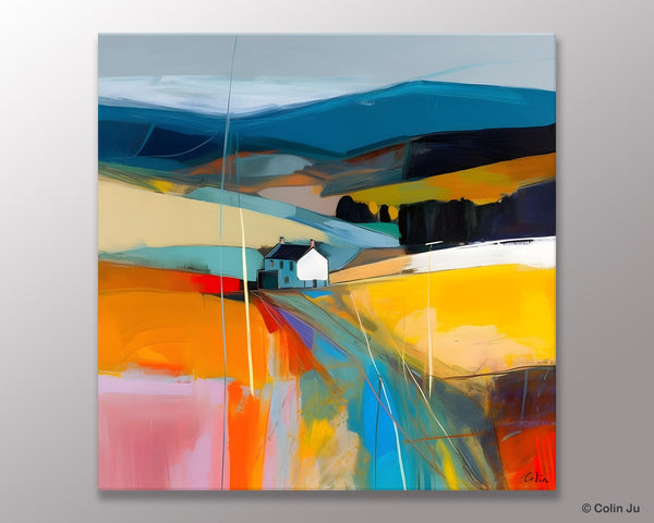 Contemporary Abstract Artwork, Acrylic Painting for Living Room, Oversized Wall Art Paintings, Original Modern Artwork on Canvas-Paintingforhome