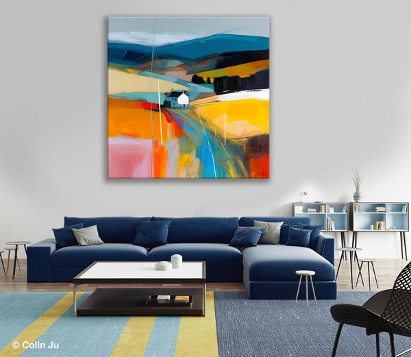 Contemporary Abstract Artwork, Acrylic Painting for Living Room, Oversized Wall Art Paintings, Original Modern Artwork on Canvas-Paintingforhome