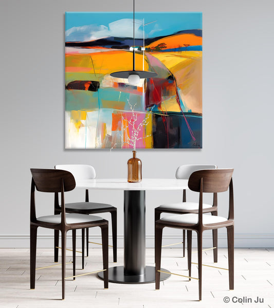 Acrylic Painting for Living Room, Contemporary Abstract Landscape Artwork, Oversized Wall Art Paintings, Original Modern Paintings on Canvas-Paintingforhome