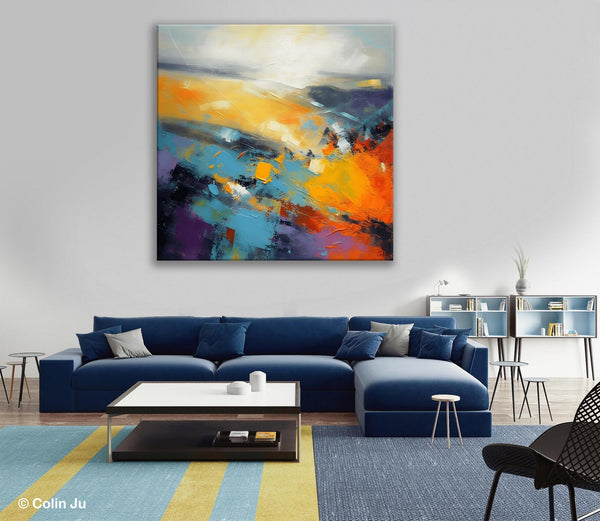 Acrylic Painting for Living Room, Heavy Texture Painting, Contemporary Abstract Artwork, Oversized Wall Art Paintings, Original Modern Paintings on Canvas-Paintingforhome