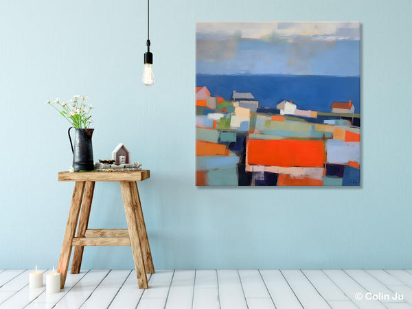 Large Art Painting for Living Room, Original Landscape Canvas Art, Oversized Landscape Wall Art Paintings, Contemporary Acrylic Painting on Canvas-Paintingforhome