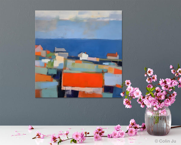 Large Art Painting for Living Room, Original Landscape Canvas Art, Oversized Landscape Wall Art Paintings, Contemporary Acrylic Painting on Canvas-Paintingforhome