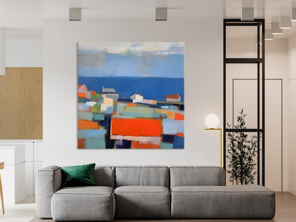 Large Art Painting for Living Room, Original Landscape Canvas Art, Oversized Landscape Wall Art Paintings, Contemporary Acrylic Painting on Canvas-Paintingforhome