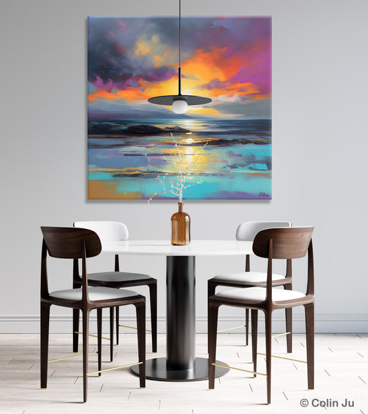 Large Art Painting for Living Room, Original Landscape Canvas Art, Contemporary Acrylic Painting on Canvas, Oversized Landscape Wall Art Paintings-Paintingforhome