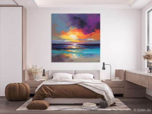 Contemporary Acrylic Painting on Canvas, Large Art Painting for Living Room, Original Landscape Canvas Art, Oversized Landscape Wall Art Paintings-Paintingforhome