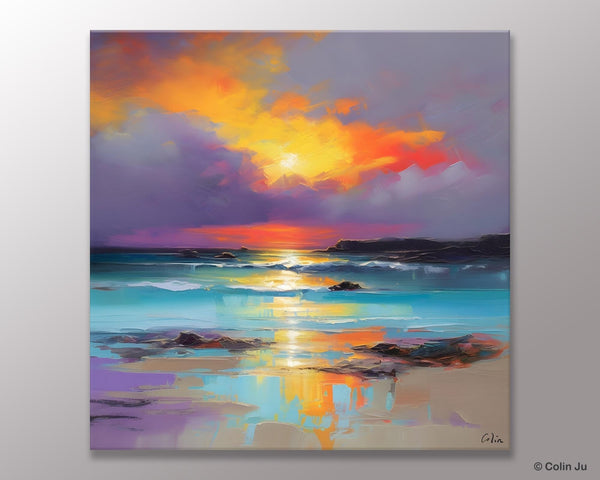 Abstract Landscape Painting for Living Room, Original Landscape Wall Art, Landscape Oil Paintings, Landscape Canvas Art, Hand Painted Canvas Art-Paintingforhome