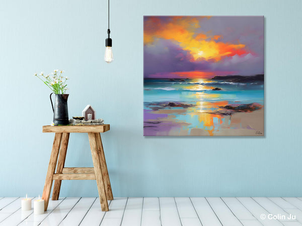 Abstract Landscape Painting for Living Room, Original Landscape Wall Art, Landscape Oil Paintings, Landscape Canvas Art, Hand Painted Canvas Art-Paintingforhome