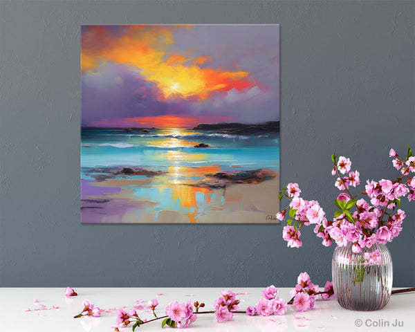Abstract Landscape Painting for Living Room, Original Landscape Wall Art, Landscape Oil Paintings, Landscape Canvas Art, Hand Painted Canvas Art-Paintingforhome