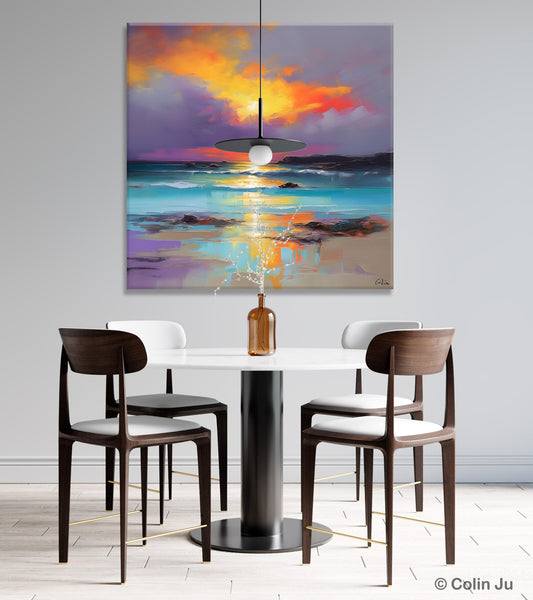 Abstract Landscape Painting for Living Room, Original Landscape Wall Art, Landscape Oil Paintings, Landscape Canvas Art, Hand Painted Canvas Art-Paintingforhome