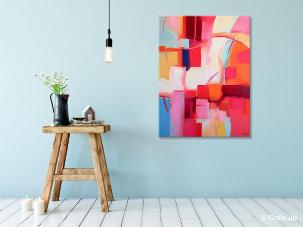 Hand Painted Wall Painting, Abstract Acrylic Painting for Bedroom, Original Modern Abstract Art, Extra Large Painting Ideas for Bedroom-Paintingforhome