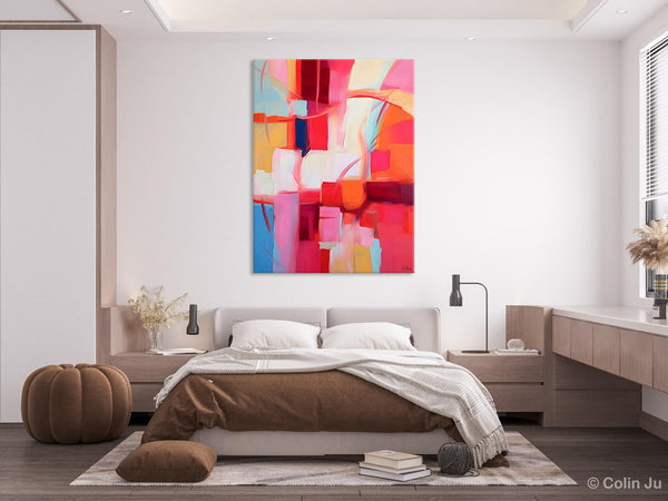 Hand Painted Wall Painting, Abstract Acrylic Painting for Bedroom, Original Modern Abstract Art, Extra Large Painting Ideas for Bedroom-Paintingforhome