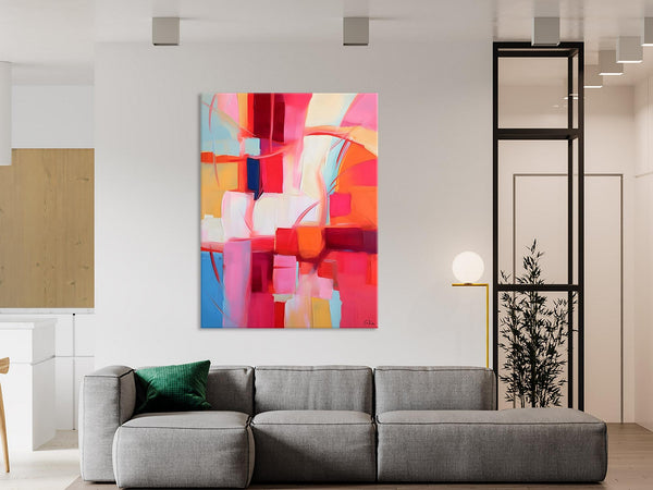 Hand Painted Wall Painting, Abstract Acrylic Painting for Bedroom, Original Modern Abstract Art, Extra Large Painting Ideas for Bedroom-Paintingforhome
