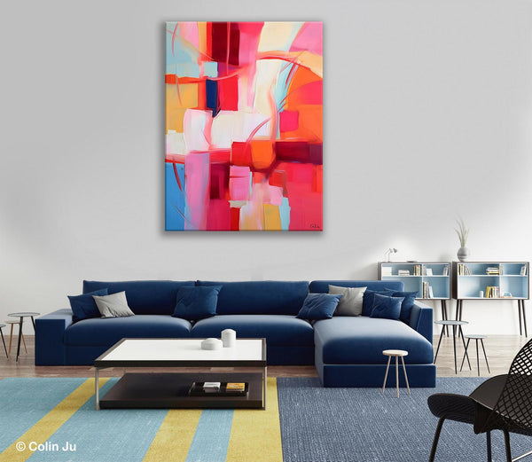Hand Painted Wall Painting, Abstract Acrylic Painting for Bedroom, Original Modern Abstract Art, Extra Large Painting Ideas for Bedroom-Paintingforhome