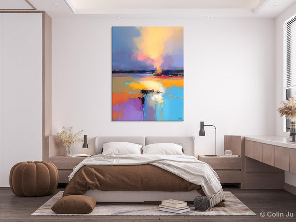 Canvas Painting for Bedroom, Landscape Canvas Painting, Abstract Landscape Painting, Original Landscape Art, Large Wall Art Paintings for Living Room-Paintingforhome