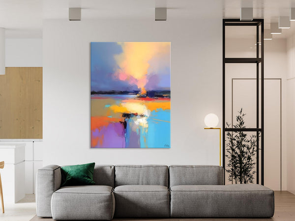 Canvas Painting for Bedroom, Landscape Canvas Painting, Abstract Landscape Painting, Original Landscape Art, Large Wall Art Paintings for Living Room-Paintingforhome