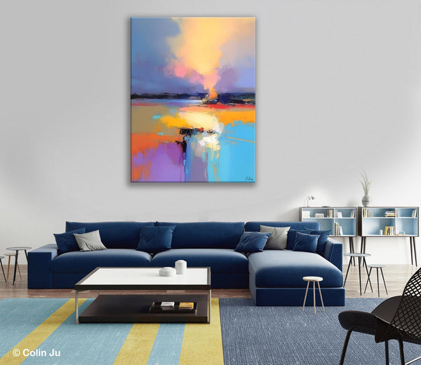 Canvas Painting for Bedroom, Landscape Canvas Painting, Abstract Landscape Painting, Original Landscape Art, Large Wall Art Paintings for Living Room-Paintingforhome