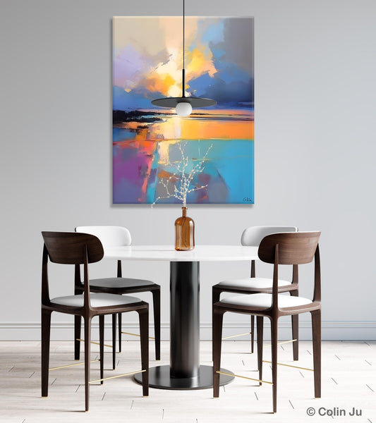 Landscape Canvas Painting, Abstract Landscape Painting, Original Landscape Art, Canvas Painting for Bedroom, Large Wall Art Paintings for Living Room-Paintingforhome